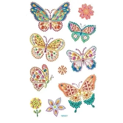 Naklejki z kryształkami Motyle 10szt - Dalprint dpCraft