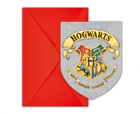 Zaproszenia Harry Potter Hogwarts House 6szt. - Godan