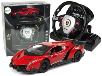 Auto zdalnie sterowane Lamborghini czerwone - Leantoys