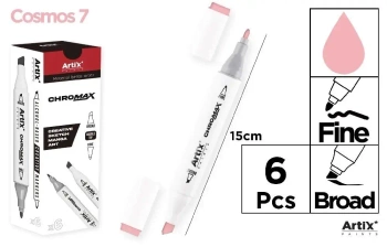 Marker Chromax z 2 końcówk. cosmos 7 (6szt) - Artix