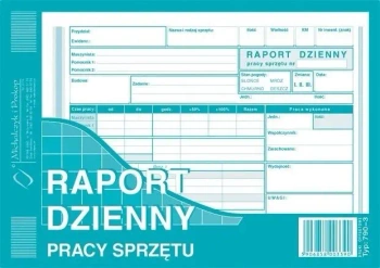 Raport dzienny pracy sprzętu A5 790-3 - Michalczyk i Prokop