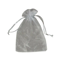 Woreczki organzowe srebrne 15x10cm 10szt - Penword