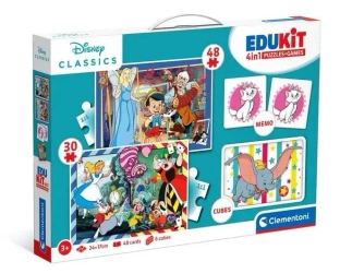 Puzzle 48 + 36 + Memo + 6 klocków Edukit Disney - Clementoni