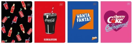 Zeszyt A5/32K kratka M Mat+UV Coca Cola (10szt) - INTERDRUK