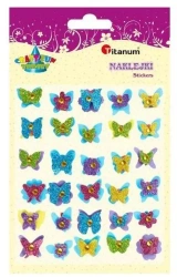 Naklejki papierowe 3D motylki mix - Titanum