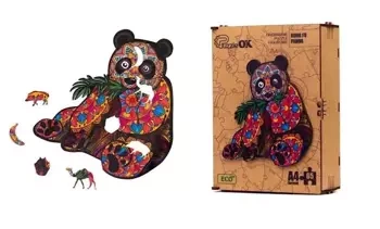Puzzle drewniane eko 65 Kung Fu Panda A4 - PuzzleOK
