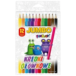Kredki ołówkowe Jumbo 12 kolorów - Titanum