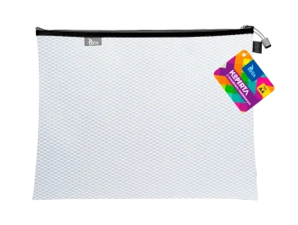 Koperta A4 z suwakiem metalalowym biała - Tetis