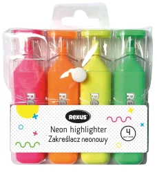 Zakreślacz neonowy 4 kolory - Beniamin