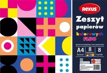 Zeszyt papierów kolor. fluo A4/8K (10szt) - Beniamin