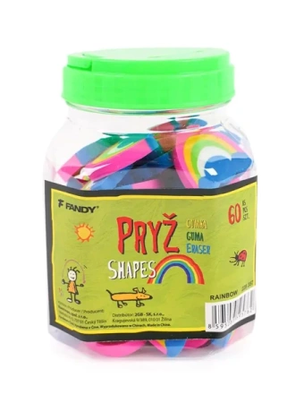 Gumka Shapes tęcza (60szt) - Fandy