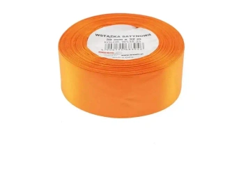 Wstążka satynowa pomarańczowa 38mmx32m - Brewis