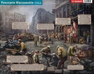 Puzzle 72 elementy ramkowe. Powstanie warszawskie - Opracowanie zbiorowe