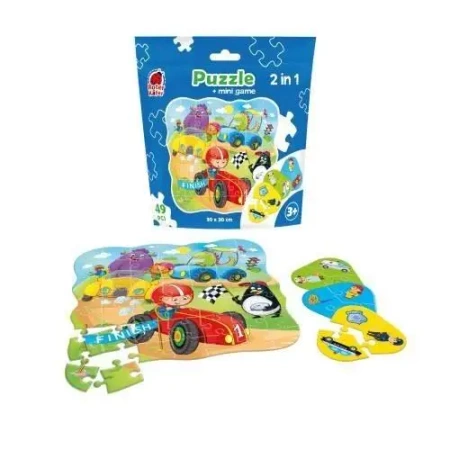 Puzzle 2w1 Pojazdy 49el - Roter Kafer