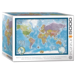Puzzle 5000 World Map 8520-5890 - Eurographics