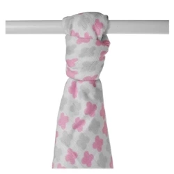 Ręcznik bambusowy XKKO BMB 90x100 - Scandinavian Baby Pink Cross