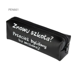 Piórnik jednokomorowy czarny - Znowu szkoła? ... - Pajacyk