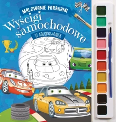 Malowanie farbkami. Wyścigi samochodowe - Izabella Sieńko-Holewa