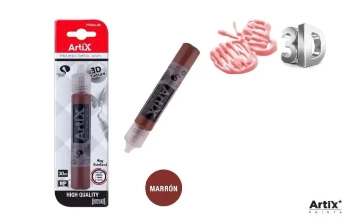 Farba strukturalna 3D brązowy 30ml - Artix