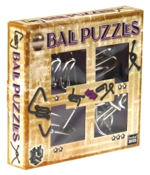 Łamigłówki metalowe 4 szt Puzzle mania fiolet G3