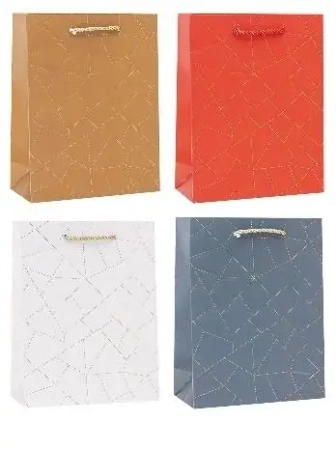 Torebka ozdobna 18x23x8cm hot-stamp mix ROZETTE