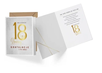 Karnet V-009 Urodziny 18 - Kukartka