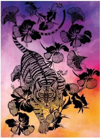 Karnet B6 z kopertą Hibiscus Tiger - Museums & Galleries