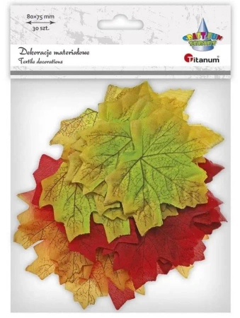 Materiałowe liście klonu 85x70mm 30szt - Titanum