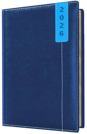 Kalendarz 2026 A4 tygodniowy registry niebieski - Evena