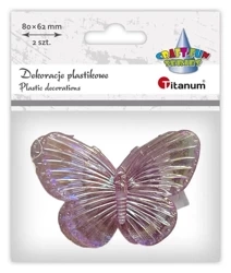 Dekoracje samoprzylepne motyle 80x62mm 2szt - Titanum