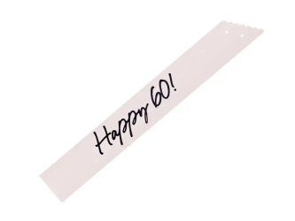 Szarfa Happy 60 krem 76cm - PartyDeco