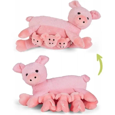 Mama świnka z 3 młodymi świnkami - Mamanimals