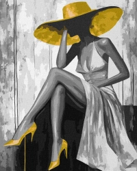 Malowanie po numerach - Złota Pani 40x50cm - Ideyka