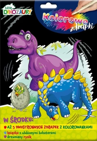 Lubię Dinozaury Kolorowe zdrapki cz.1 - praca zbiorowa