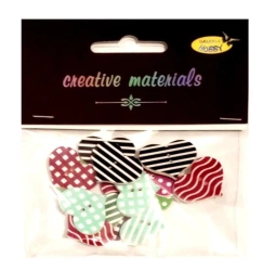 Guziki ozdobne Serca 20mm 15szt - Galeria Hobby