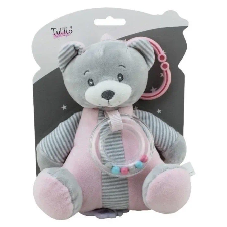 Pozytywka Miś różowy 18 cm - TULILO