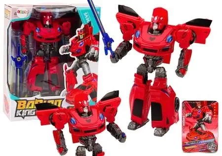 Auto-Robot 2w1 transformacja sportowy czerwony - Leantoys