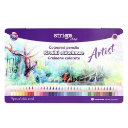 Kredki ołówkowe okrągłe Artist 36 kolorów - Strigo