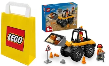 2W1 LEGO(R) CITY 60450 ŻÓŁTA ŁADOWARKA KOŁOWA+ LEGO TORBA PAPIEROWA MAŁA