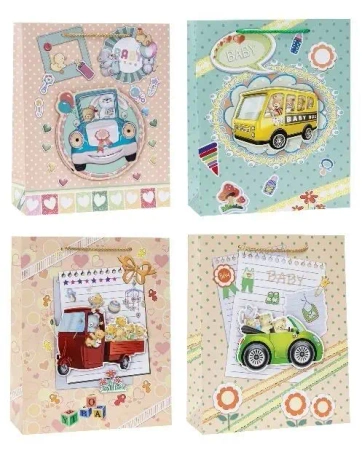 Torebka ozdobna pop-up 18x23x8cm mix ROZETTE