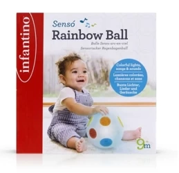 Infantino Sensoryczna tęczowa piłka - B-kids