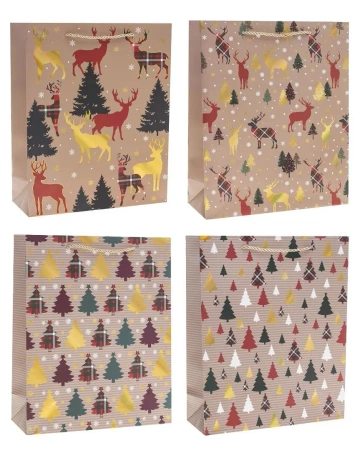 Torebka prezentowa L Boże Narodzenie mix - Rozette