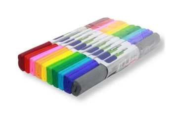 Bibuła marszczona mix kolorów 25x200cm (10szt) - Penword