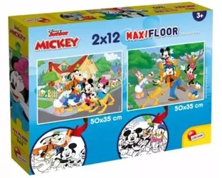 Puzzle Supermaxi 2x12 Myszka Mikki - Lisciani