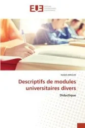Descriptifs de modules universitaires divers - Nadia Birouk