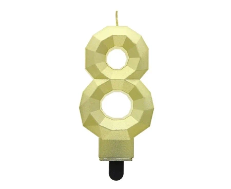 Świeczka Cyfra 8 Diament 7.6cm - Godan