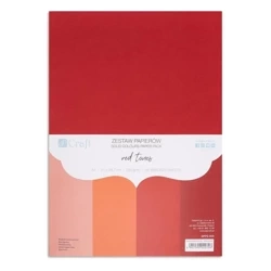 Zestaw papierów A4 20 arkuszy Red tones 220g - Dalprint