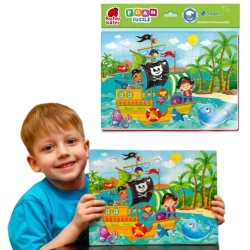 Piankowe puzzle A4. Zabawne obrazki. Piraci - Roter Kafer