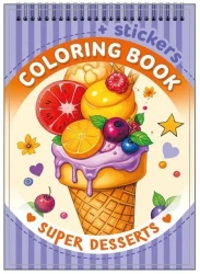 Kolorowanka 105x148 z naklejkami Desery - Fresh