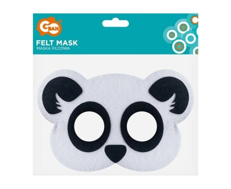 Maska filcowa panda 19x12cm - Godan